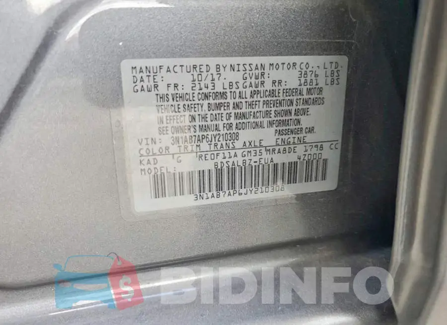 3N1AB7AP6JY210308 Photo# 13