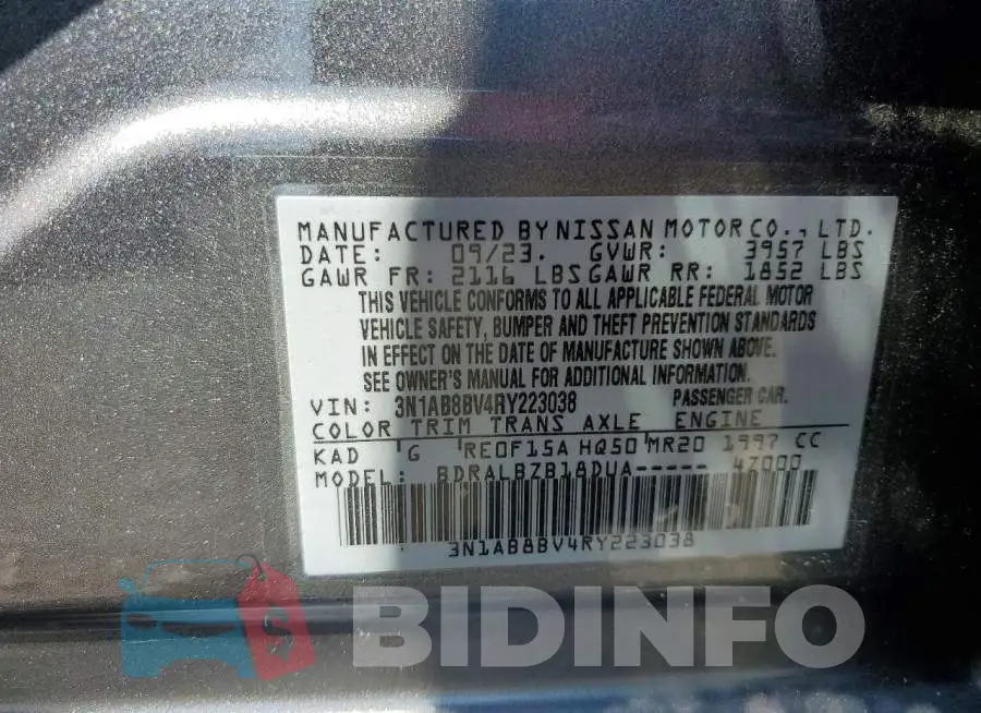 3N1AB8BV4RY223038 Photo# 12