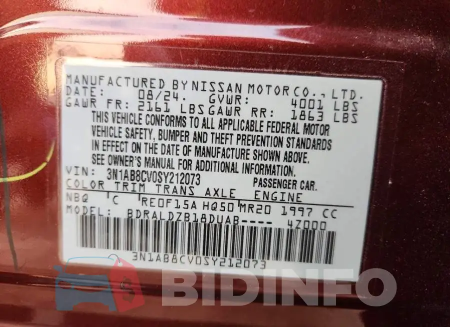 3N1AB8CV0SY212073 Photo# 12