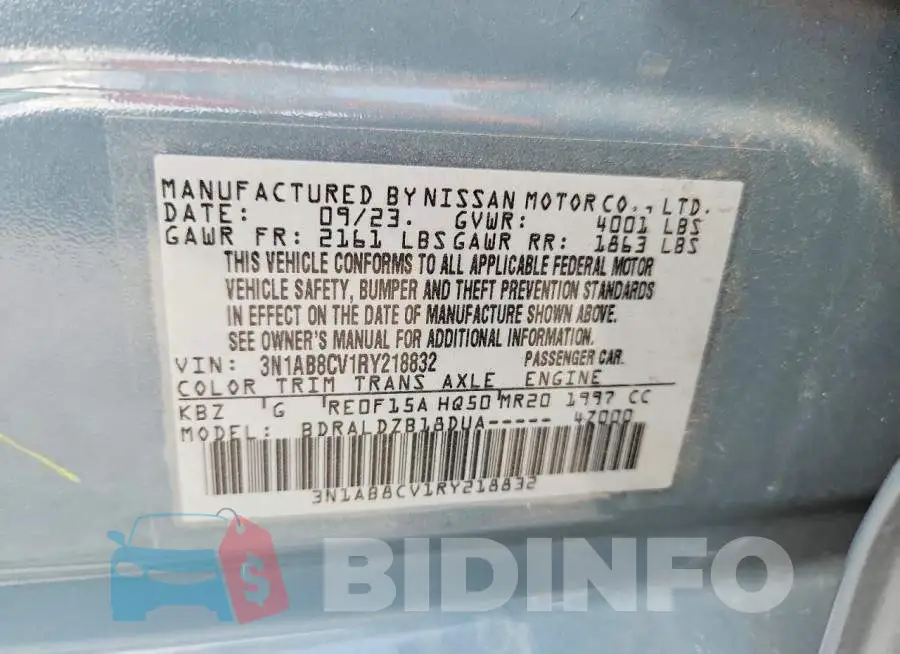 3N1AB8CV1RY218832 Photo# 12
