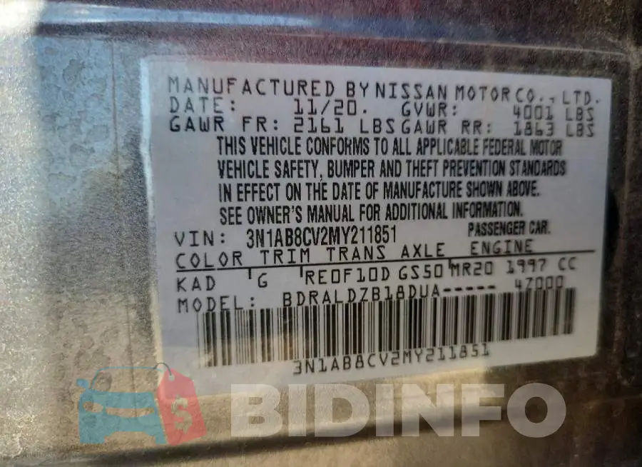 3N1AB8CV2MY211851 Photo# 12