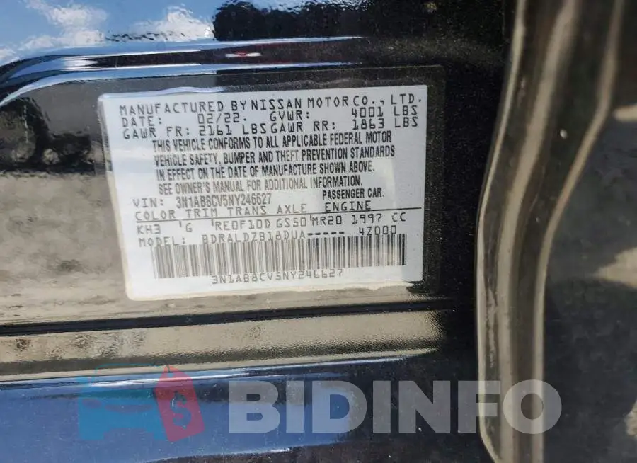3N1AB8CV5NY246627 Photo# 13