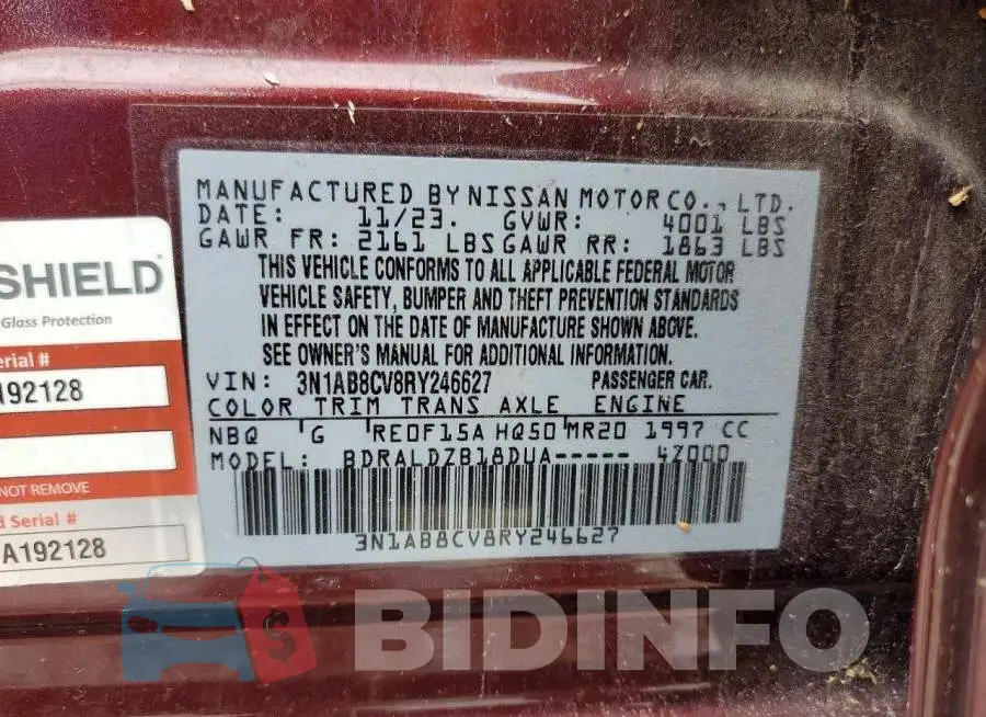 3N1AB8CV8RY246627 Photo# 13