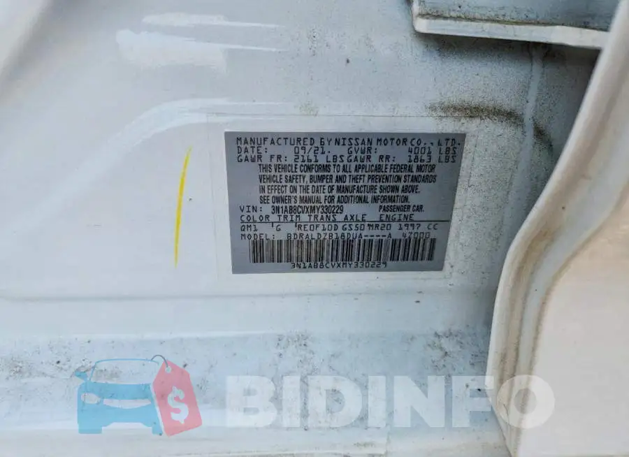 3N1AB8CVXMY330229 Photo# 12