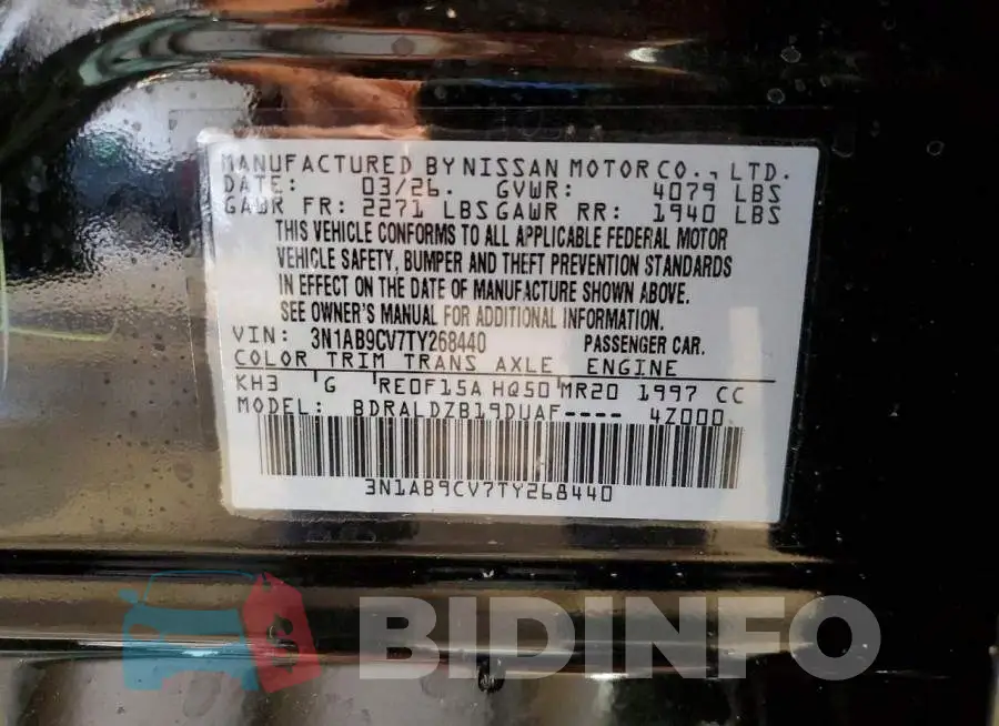 3N1AB9CV7TY268440 Photo# 12