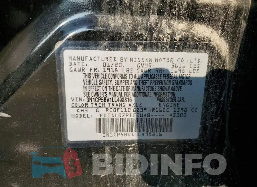 3N1CP5BV1LL498816 Photo# 13