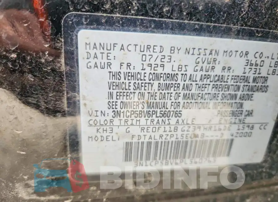3N1CP5BV6PL560765 Photo# 14