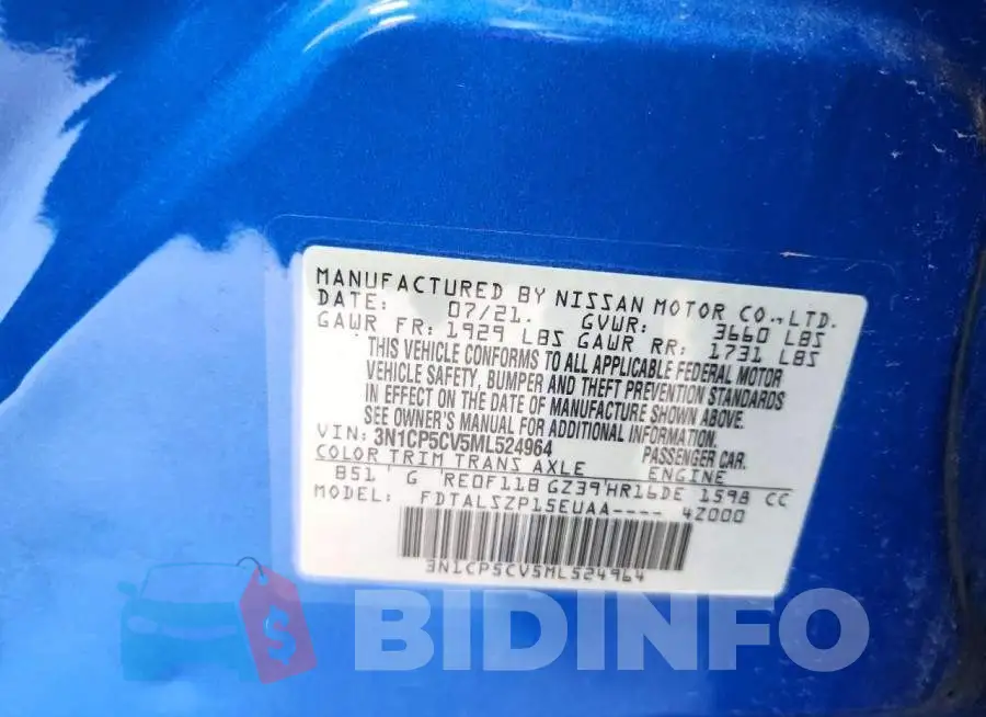 3N1CP5CV5ML524964 Photo# 14