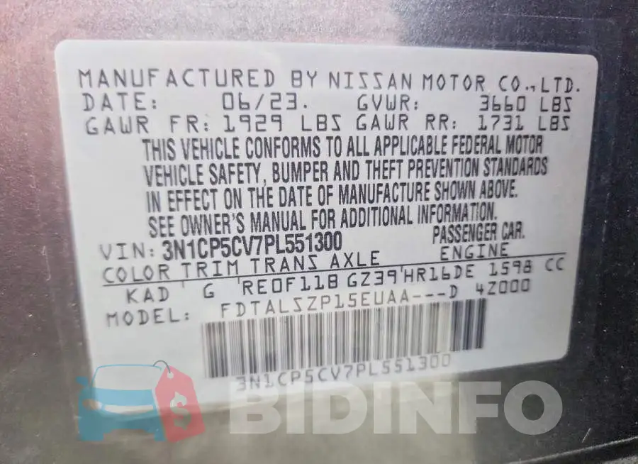 3N1CP5CV7PL551300 Photo# 14