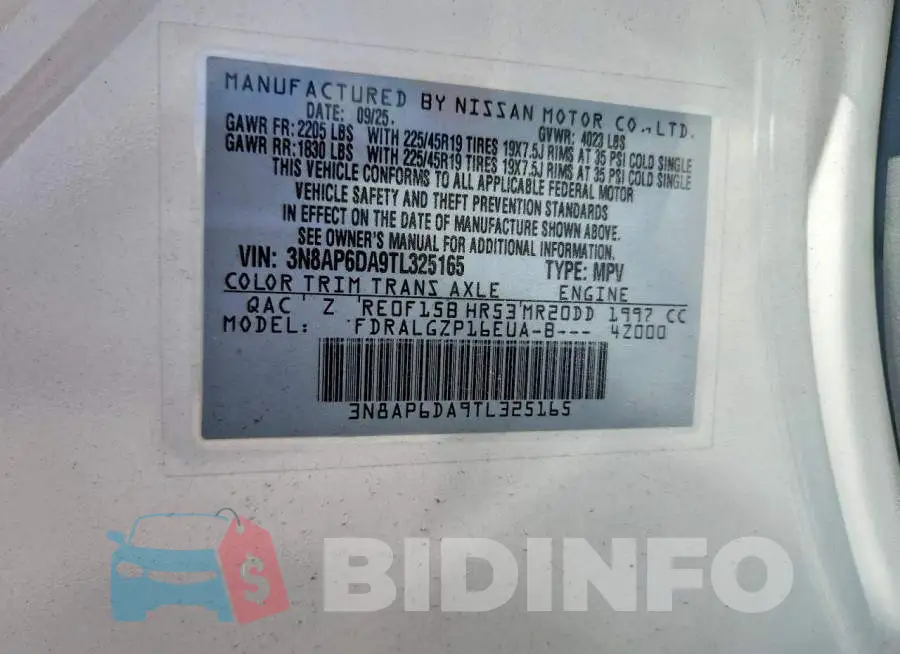 3N8AP6DA9TL325165 Photo# 13