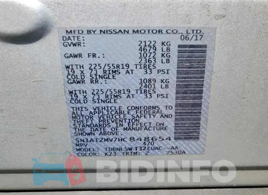 5N1AT2MV7HC848654 Photo# 14