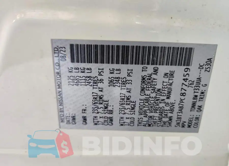 5N1BT3AB7PC877459 Photo# 13