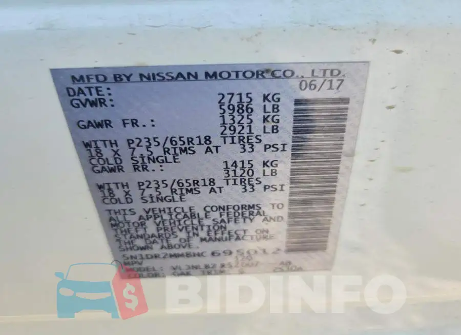 5N1DR2MM8HC695012 Photo# 13