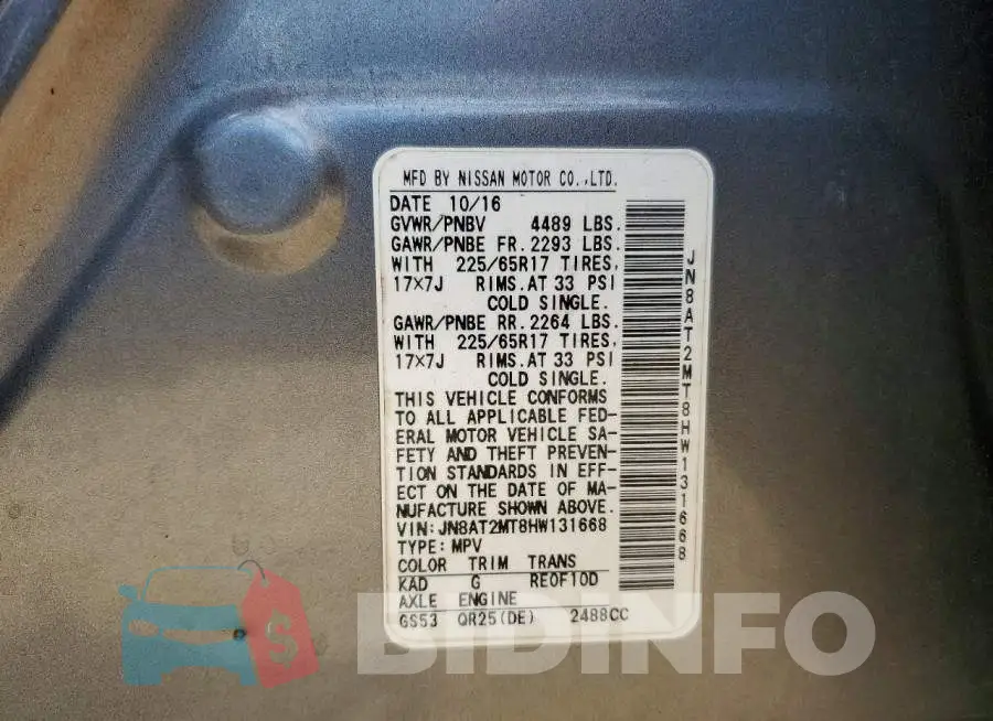 JN8AT2MT8HW131668 Photo# 13