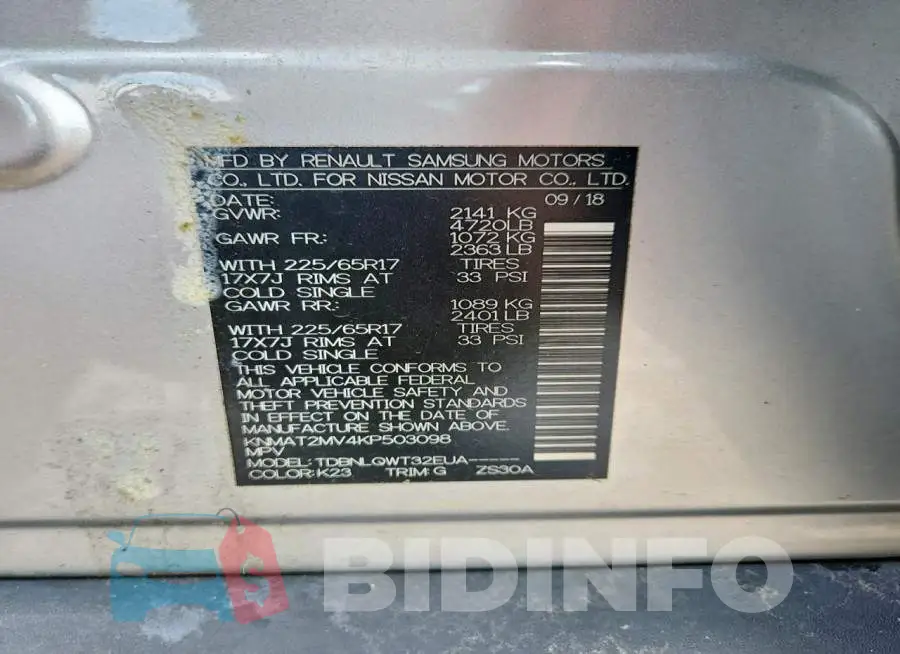 KNMAT2MV4KP503098 Photo# 13