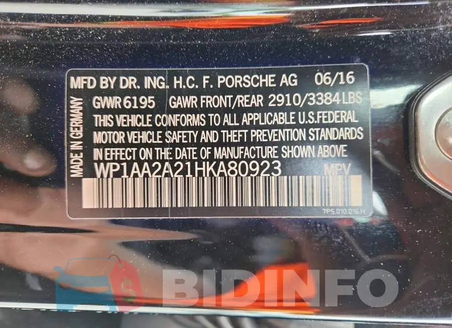 WP1AA2A21HKA80923 Photo# 13