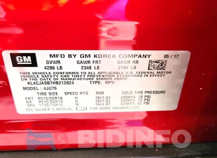 KL4CJASB7HB212824 Photo# 13