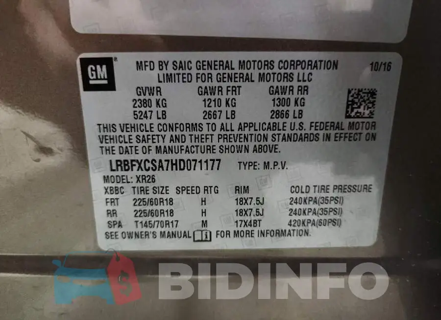 LRBFXCSA7HD071177 Photo# 13