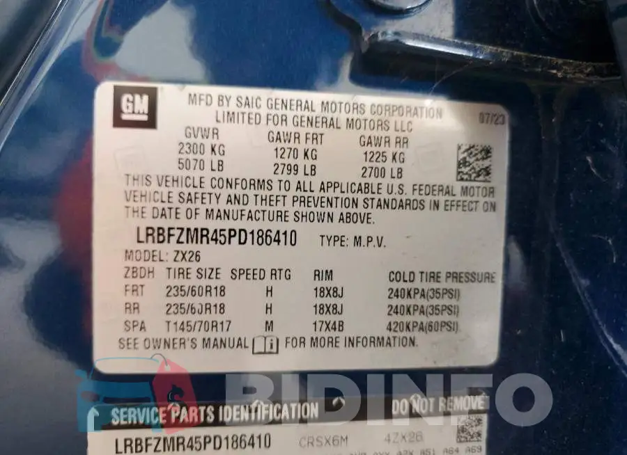 LRBFZMR45PD186410 Photo# 13