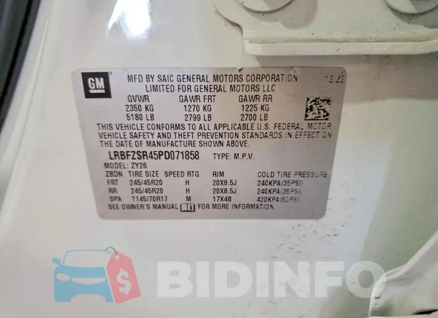 LRBFZSR45PD071858 Photo# 14