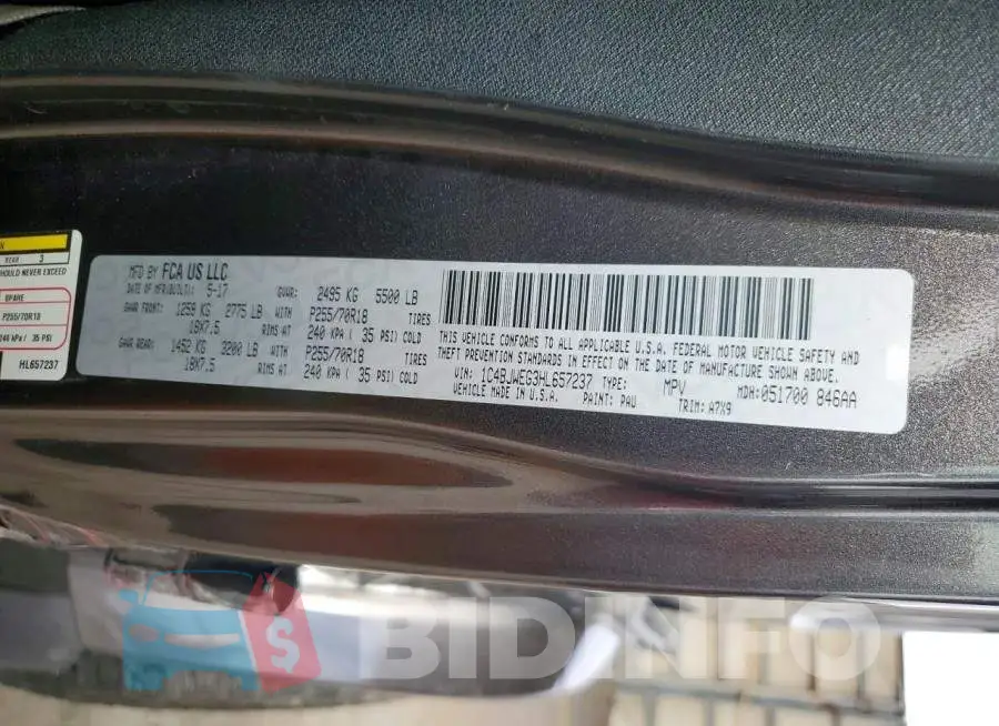 1C4BJWEG3HL657237 Photo# 13