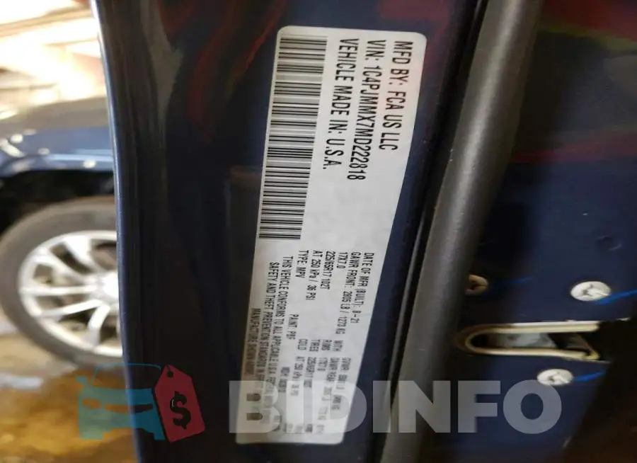 1C4PJMMX7MD222818 Photo# 14