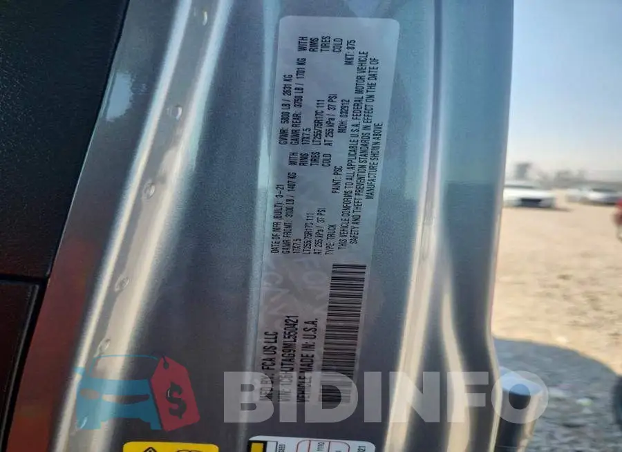 1C6HJTAG9ML550421 Photo# 12