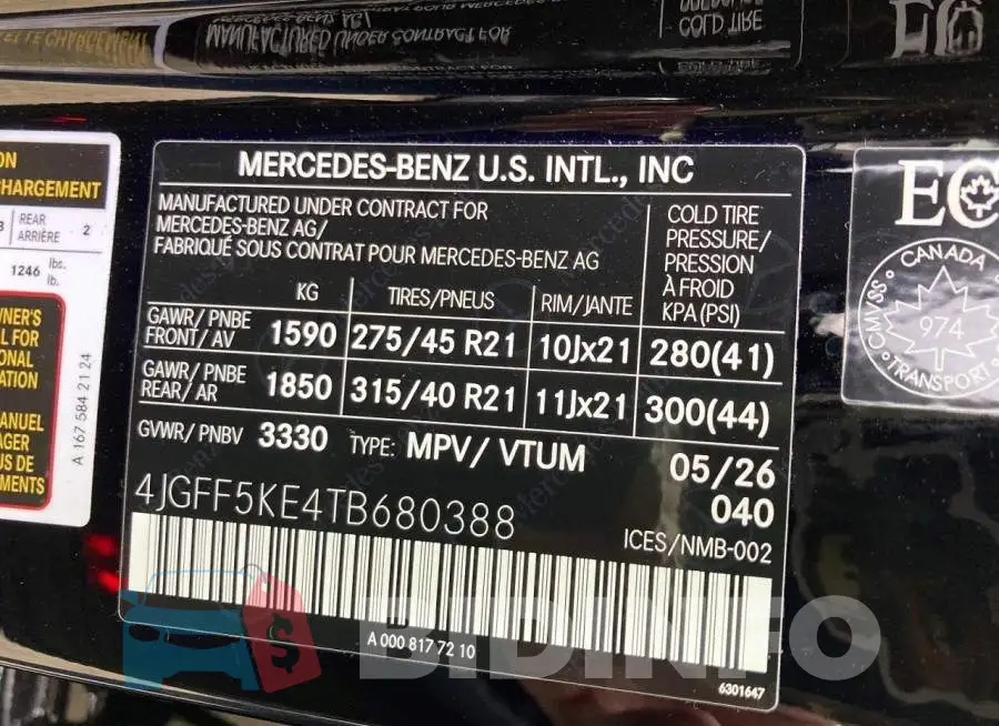 4JGFF5KE4TB680388 Photo# 12