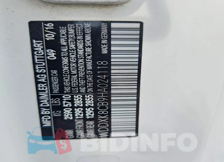 WDDXK8CB9HA024118 Photo# 12