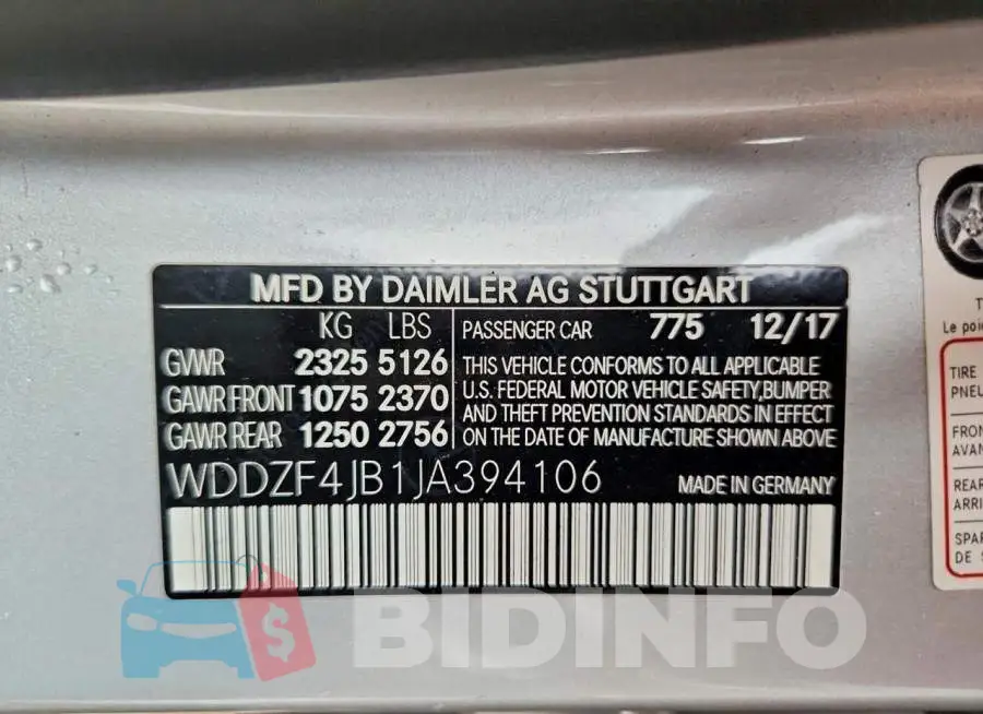 WDDZF4JB1JA394106 Photo# 12