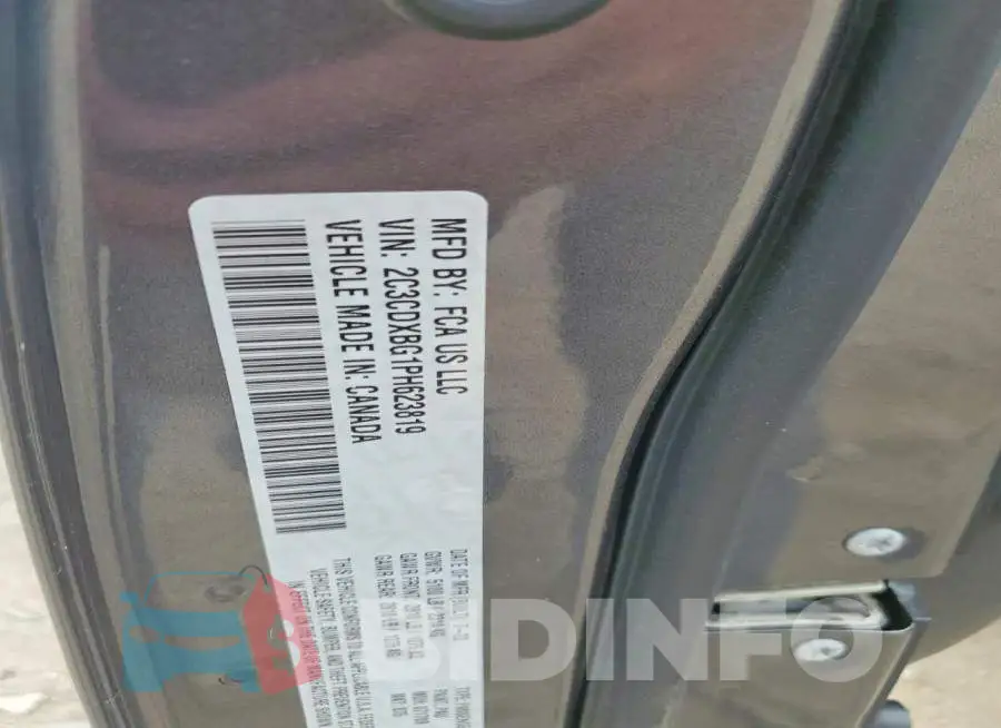 2C3CDXBG1PH623819 Photo# 12