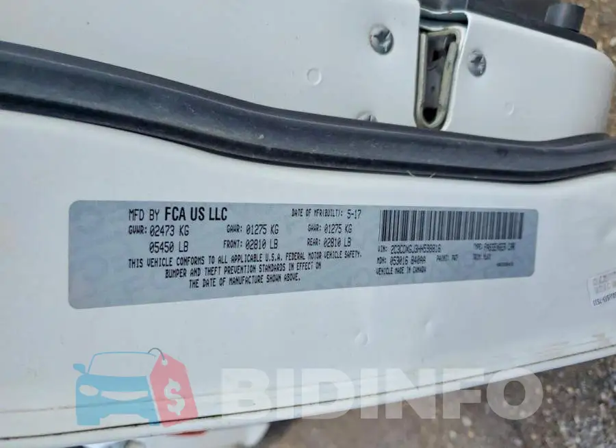 2C3CDXGJ3HH598816 Photo# 12