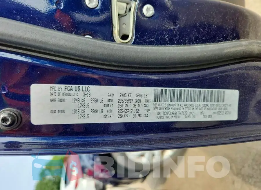 3C4PDCAB6KT747175 Photo# 13