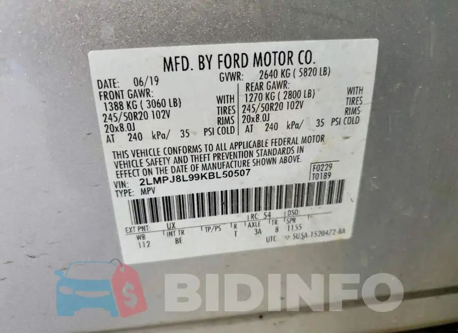 2LMPJ8L99KBL50507 Photo# 13