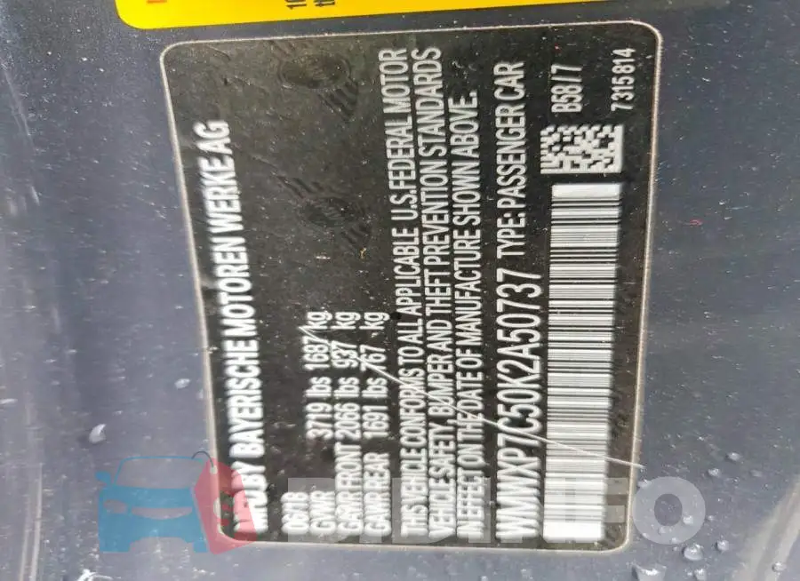 WMWXP7C50K2A50737 Photo# 12