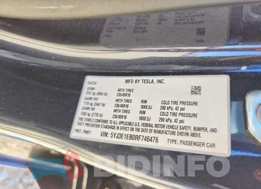 5YJ3E1EB0RF746476 Photo# 12