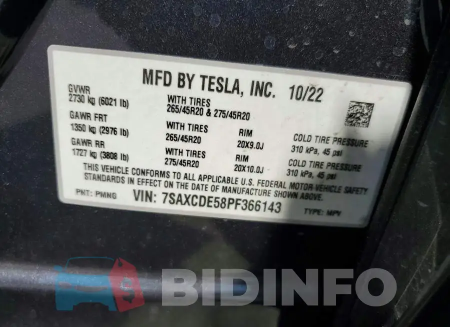 7SAXCDE58PF366143 Photo# 14