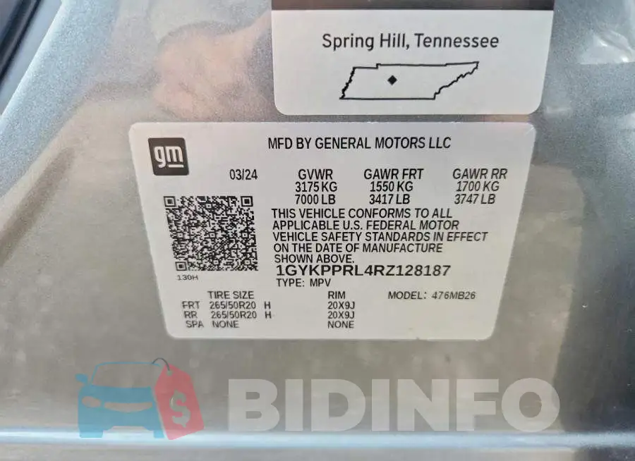 1GYKPPRL4RZ128187 Photo# 13