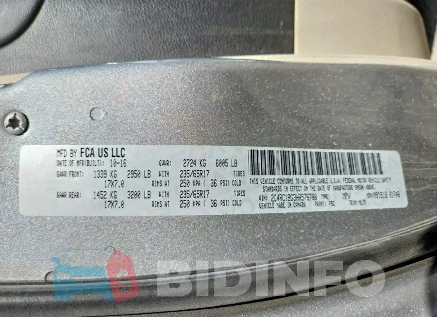 2C4RC1BG3HR576780 Photo# 13