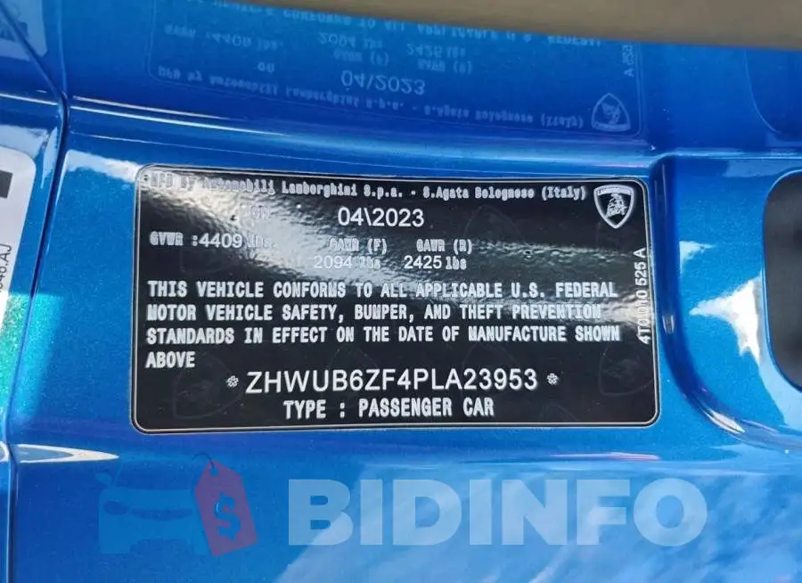 ZHWUB6ZF4PLA23953 Photo# 12