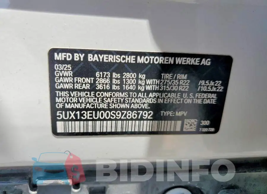 5UX13EU00S9Z86792 Photo# 14