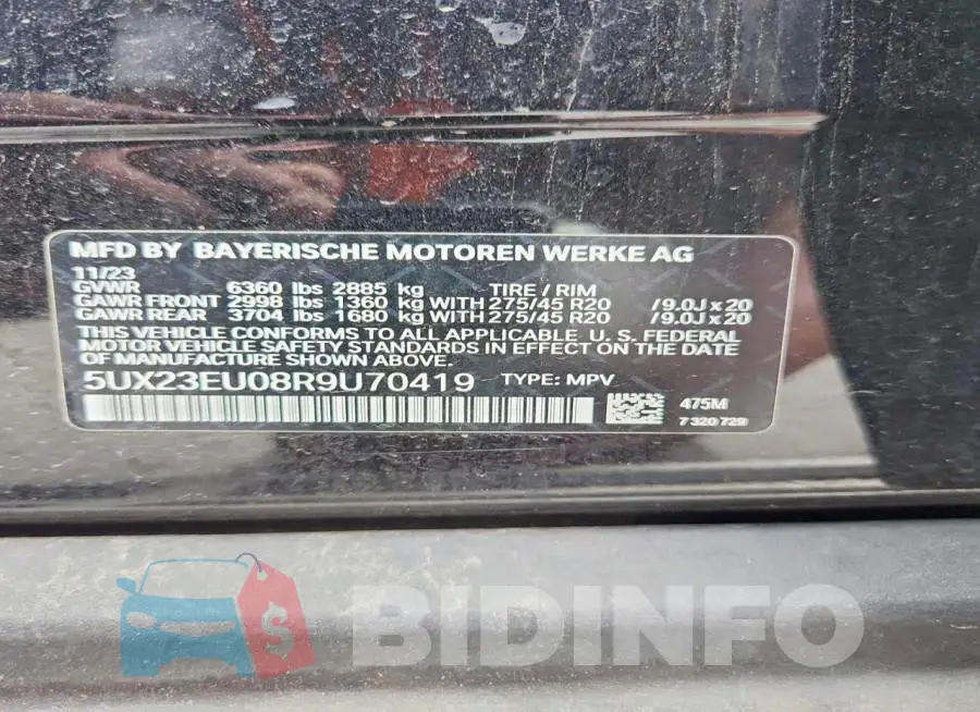 5UX23EU08R9U70419 Photo# 13
