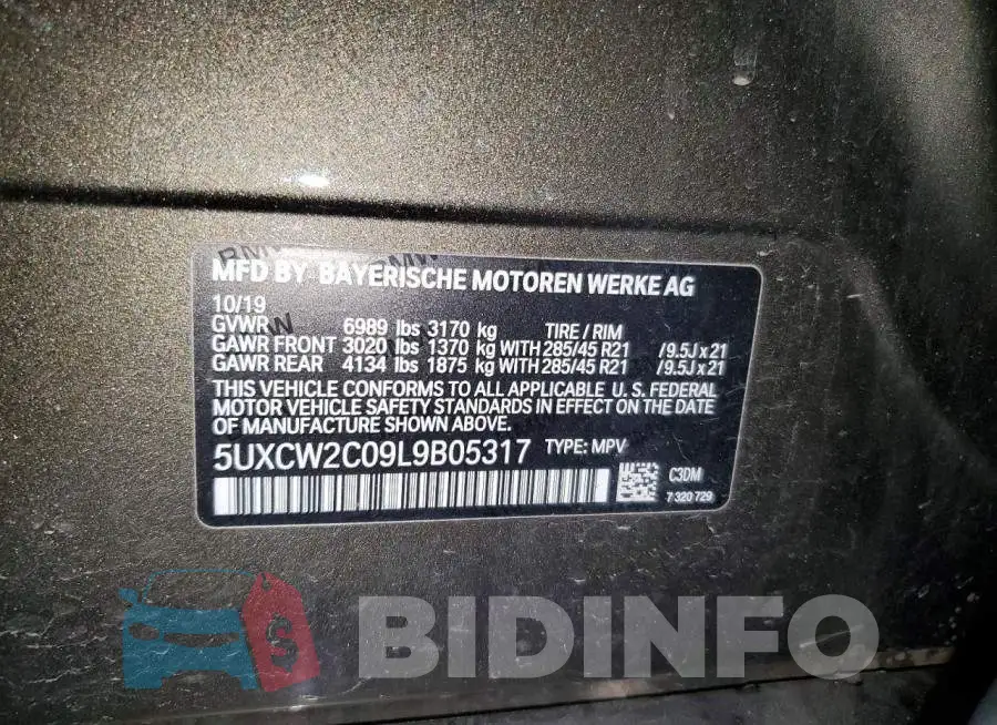 5UXCW2C09L9B05317 Photo# 14