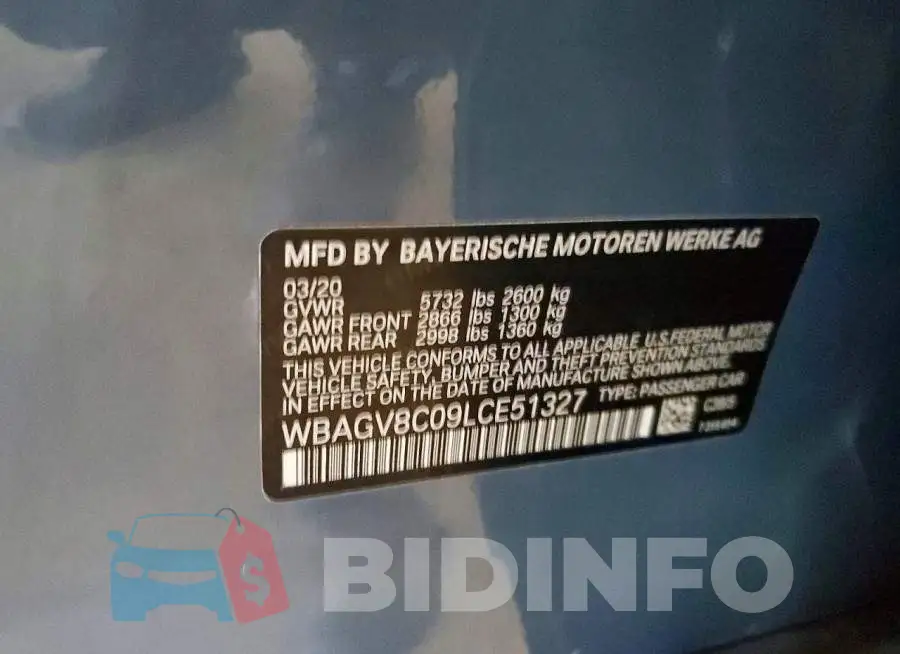 WBAGV8C09LCE51327 Photo# 13