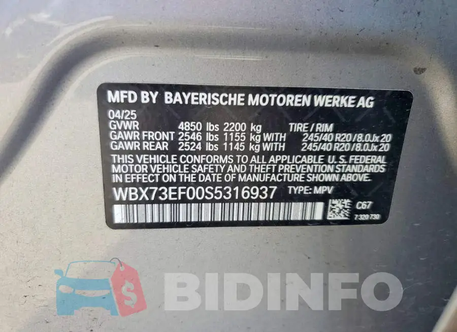 WBX73EF00S5316937 Photo# 13