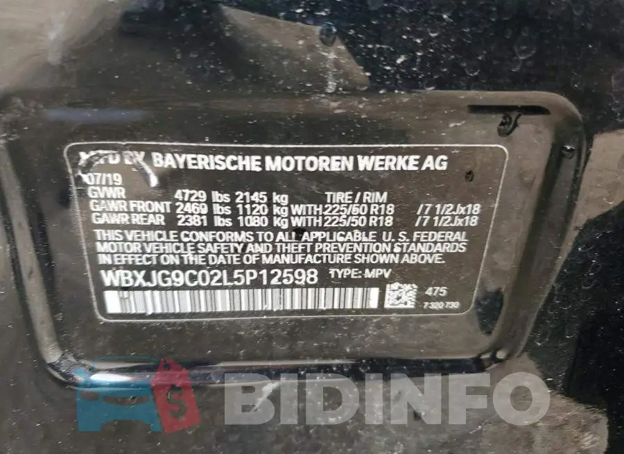WBXJG9C02L5P12598 Photo# 14