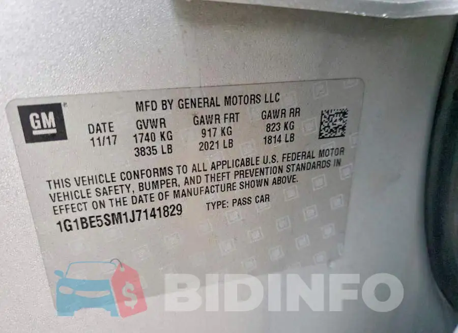 1G1BE5SM1J7141829 Photo# 12