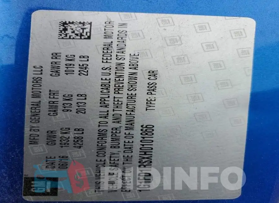 1G1FD1RSXH0101866 Photo# 12