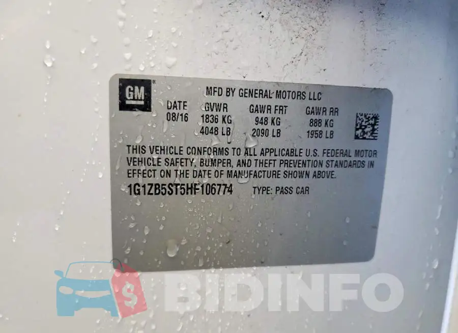 1G1ZB5ST5HF106774 Photo# 13