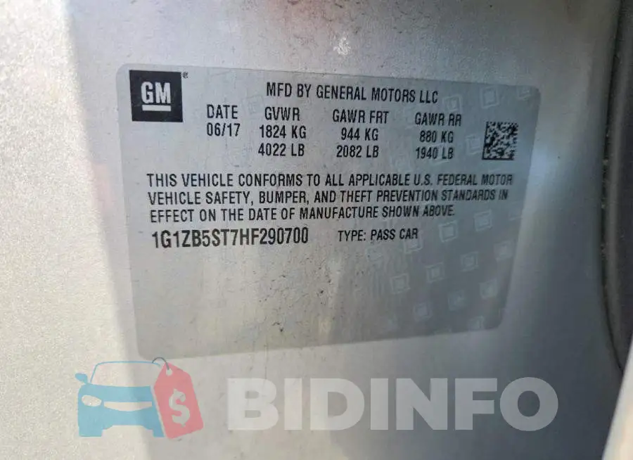 1G1ZB5ST7HF290700 Photo# 12